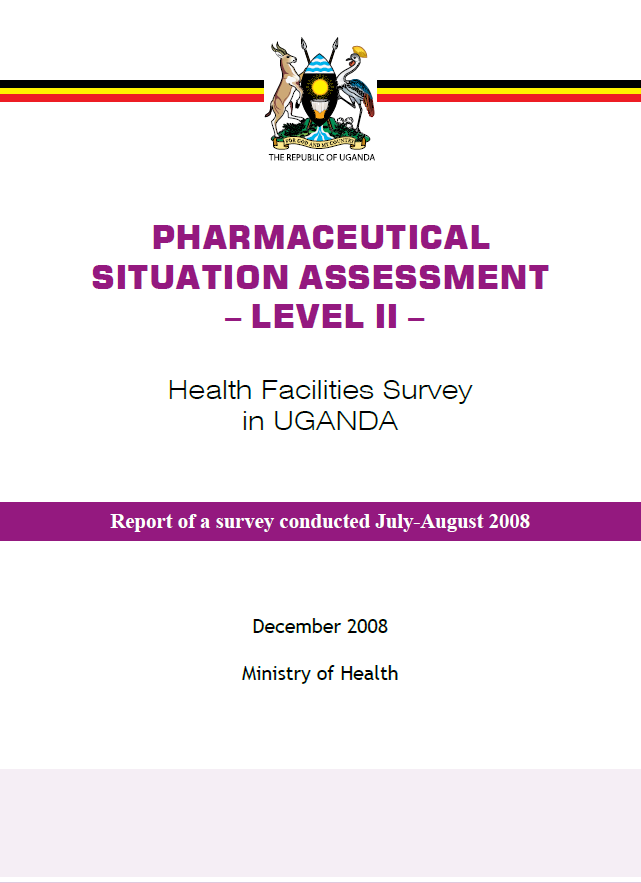 You are currently viewing PHARMACEUTICAL SITUATION ASSESSMENT LEVEL II: HEALTH FACILITIES SURVEY IN UGANDA