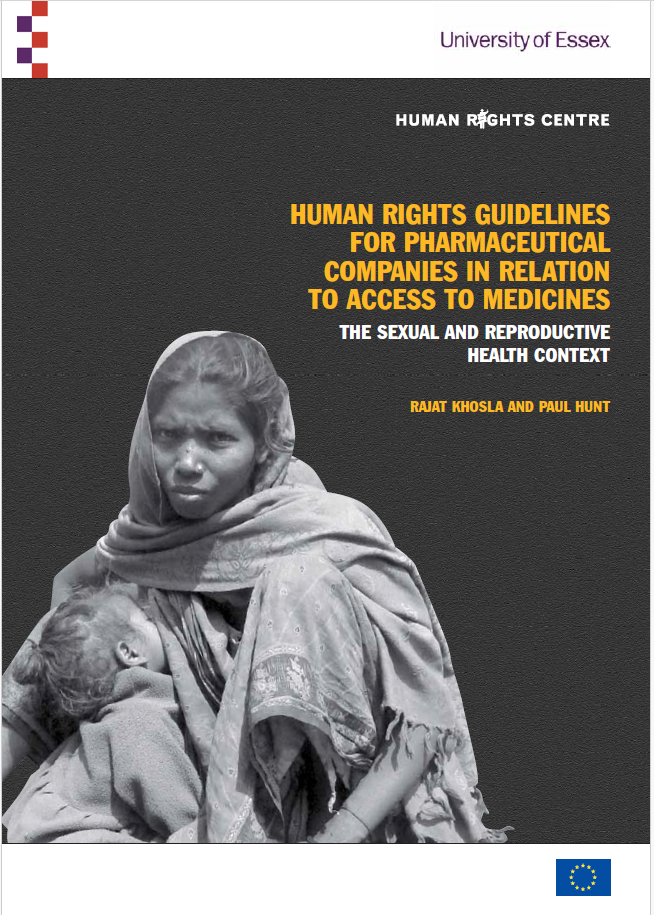 You are currently viewing HUMAN RIGHTS GUIDELINES FOR PHARMACEUTICAL COMPANIES IN RELATION TO ACCESS TO MEDICINES: THE SEXUAL AND REPRODUCTIVE HEALTH CONTEXT